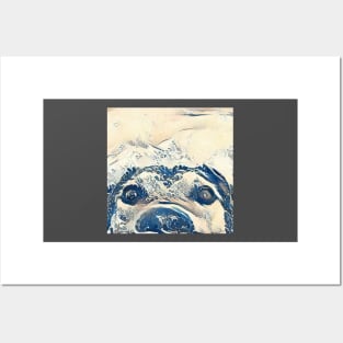 Cute puppy painting (pet, dog, pretty and hiking) Posters and Art